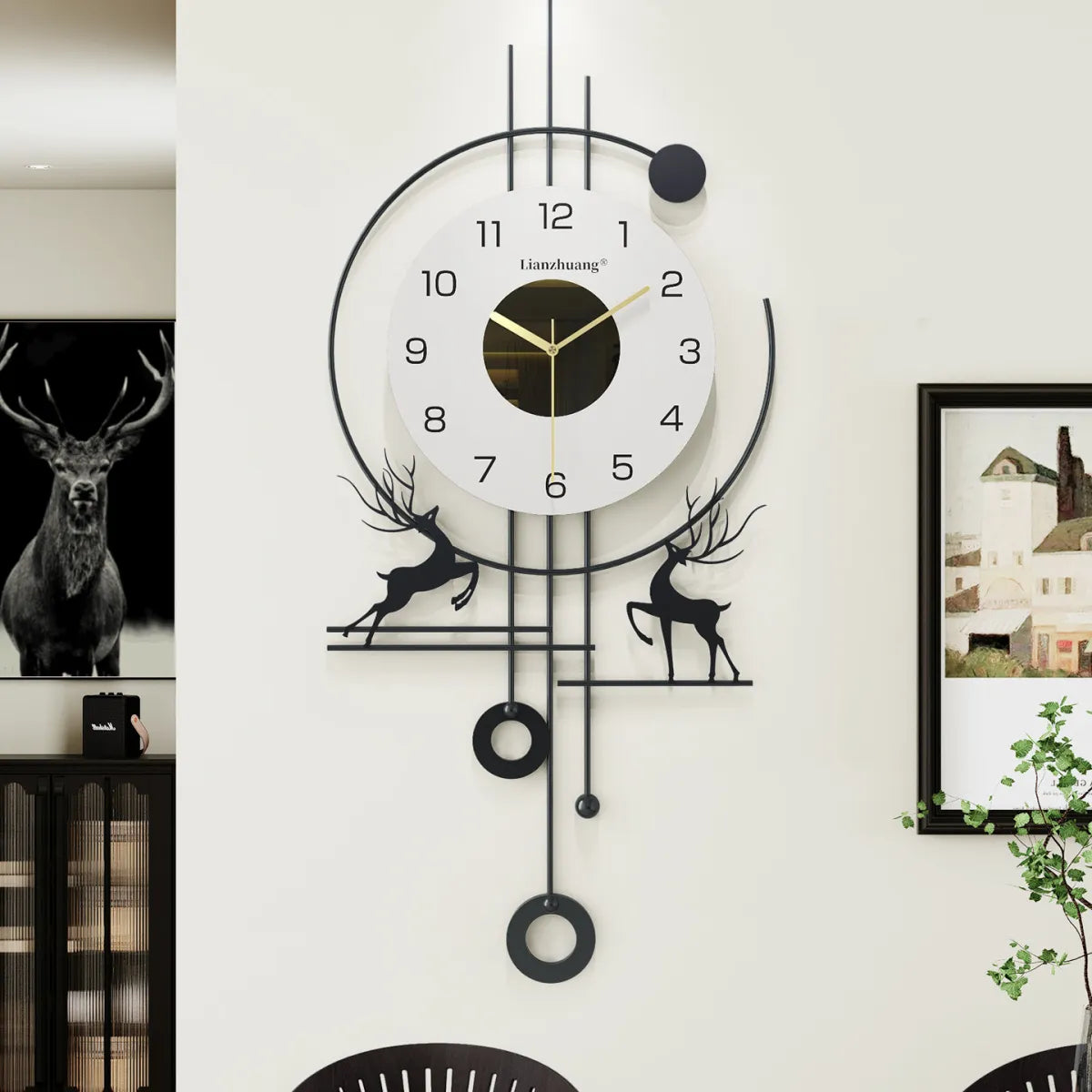 Modern Deer Wall Clock