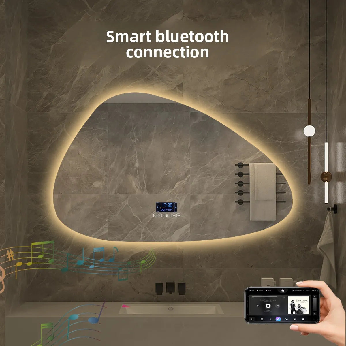 Smart LED Bathroom Mirror with Touch Control