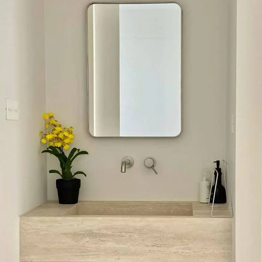 Stainless Steel Square Bathroom Mirror